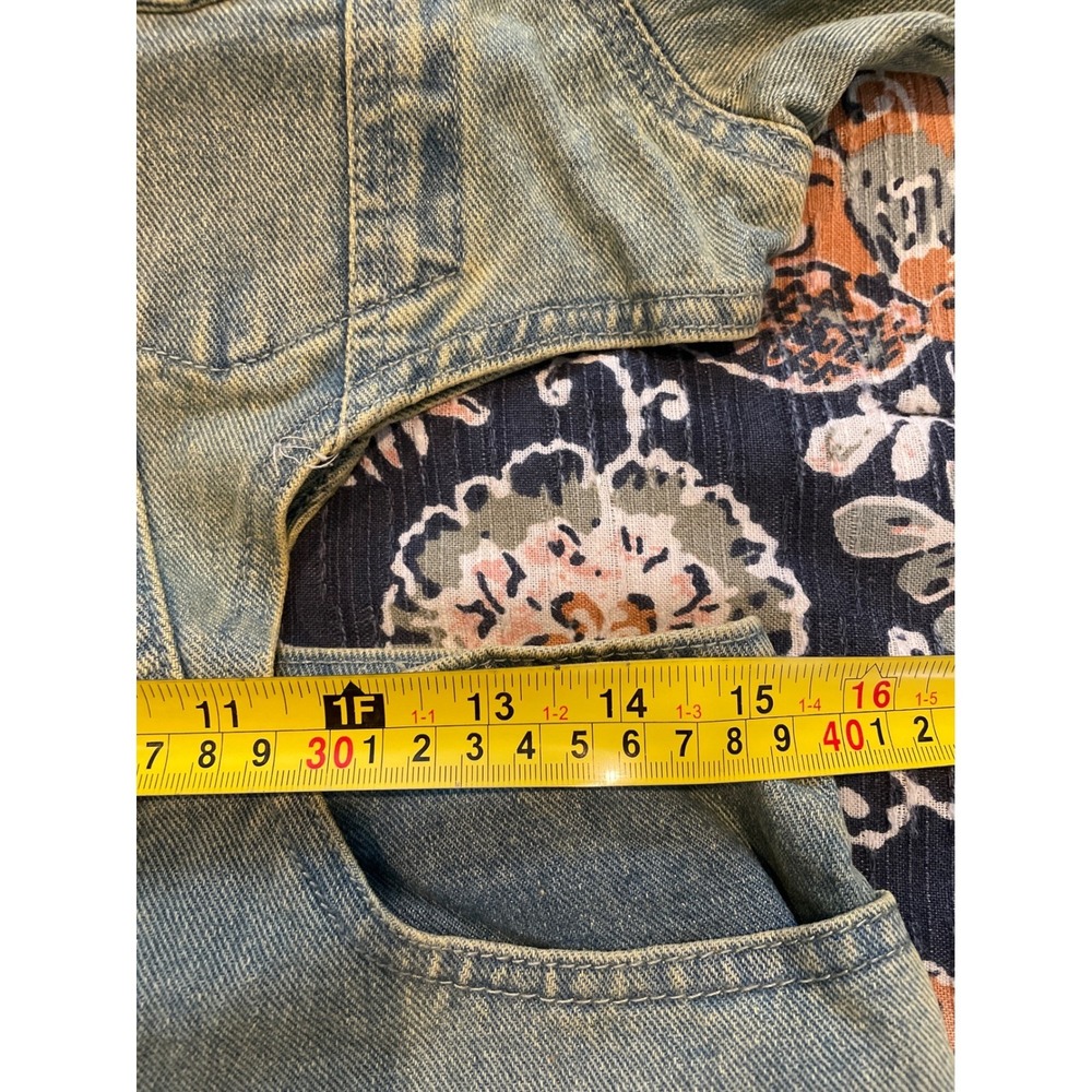 PrettyLittleThing Petite Vintage Wash Denim‎ Cut Out Jumpsuit Ripped Size 4 New - Picture 12 of 16